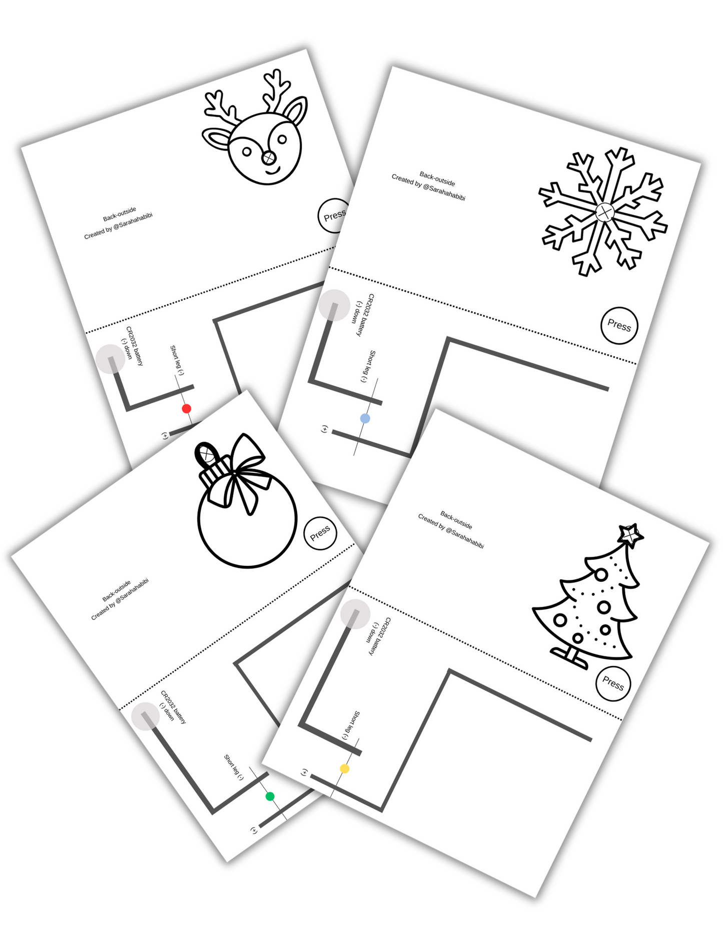 Light-up holiday cards